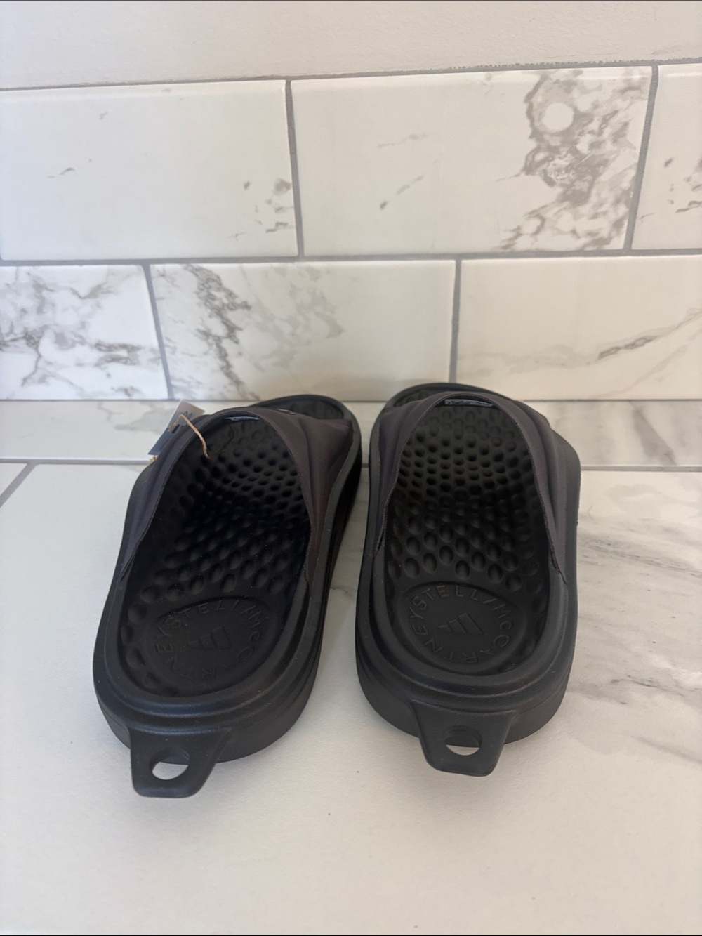 Adidas by Stella McCartney Slide Shoes in Core Black Size 8 - Picture 5 of 7